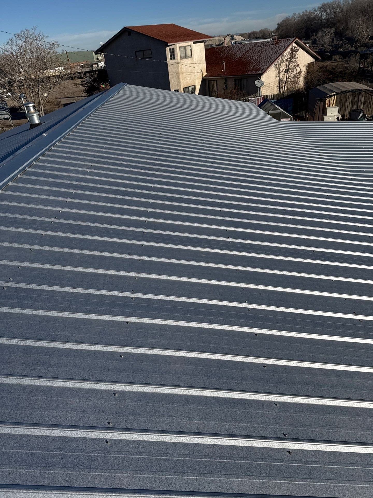 Finished metal roof by Paramount Roofing