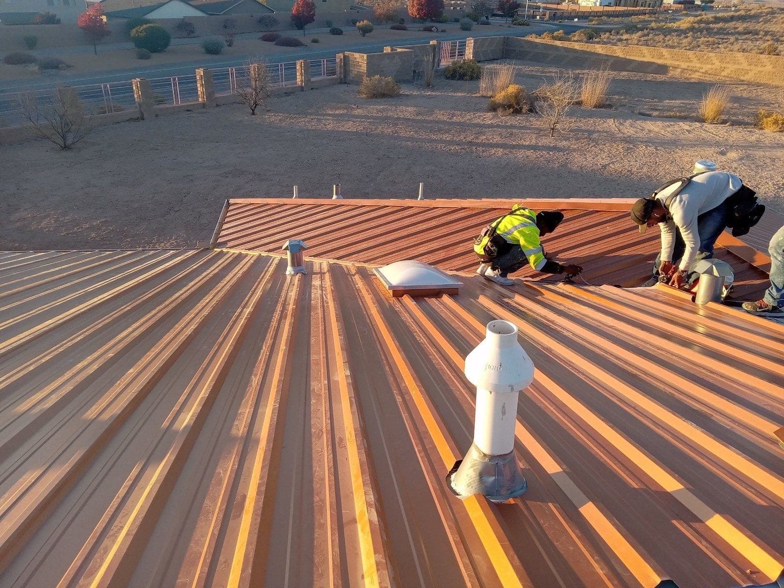 Metal roof installed by Paramount Roofing in New Mexico